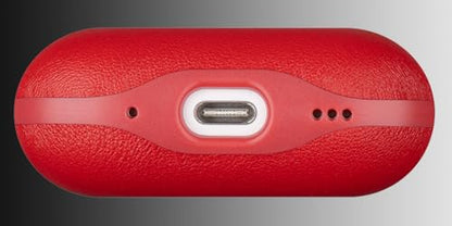 LOPIE Leather Case for AirPods Pro 2 - Handmade AirPods Pro 2nd Generation Case Cover with Lanyard - Made of Full Grain Leather - Drop Protection Hard Shell Cover - Wireless Charging Compatible - Red - color: Red, size: Top Grain Leather