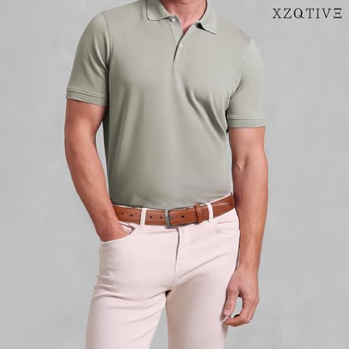 XZQTIVE Men's Suede Belt - Genuine Leather Dress Belt for Jeans Dress - color: Brown, size: Fit Pant 40"-45"