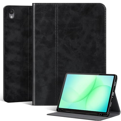 Leather Case for Samsung Galaxy Tab S11 11 inch 2025 Folio Cover | Genuine Leather Smart Protective Shell Fits SM-X730/X736B/X736,S Pen Holder,Auto Wake/Sleep,Shockproof & Drop-Proof.Black - color: Black, size: S11 11 inch