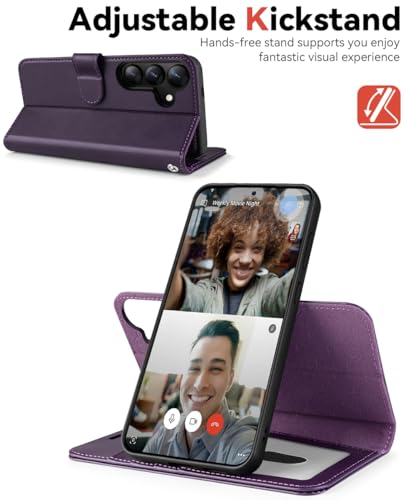 OCASE for Samsung Galaxy S26 Plus Detachable Wallet Case with Card Holder, [2 in 1] PU Leather Flip Folio Case with RFID Blocking Stand Wrist Strap Shockproof Phone Cover 2026, Dark Purple - color: Dark Purple, size: Samsung Galaxy S26 Plus
