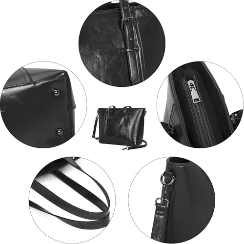 Women Purses and Handbags Tote Shoulder Bag Top Handle Satchel Bags for Ladies - color: Gloss Black