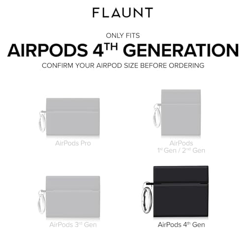 Flaunt Official Square AirPods 4 Case - Pink Mother of Pearl | Lightweight & Shockproof Case with Wireless Charging - Stylish Protective Case for AirPods 4 with Silver Ring - color: Pink Mother of Pearl, size: AirPods 4