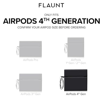 Flaunt Official Square AirPods 4 Case - Pink Mother of Pearl | Lightweight & Shockproof Case with Wireless Charging - Stylish Protective Case for AirPods 4 with Silver Ring - color: Pink Mother of Pearl, size: AirPods 4