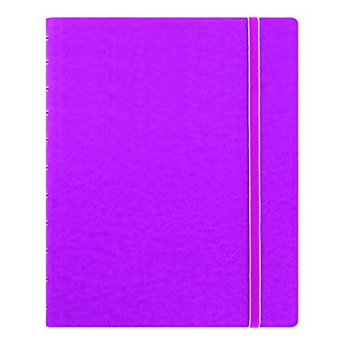 Filofax REFILLABLE NOTEBOOK CLASSIC, 10.8" x 8.5" Fuchsia - Elegant leather-look cover with moveable pages - Elastic closure, index, pocket and page marker (B115105U), Letter Size - color: Fuchsia, size: Letter Size