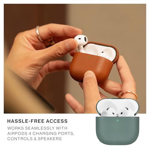 Native Union (Re) Classic Case for AirPods 4 – Premium Resistant & Recycled Materials – Durable Protection – Supports Wireless Chargers – Compatible with AirPods 4 (Slate Green) - color: Slate Green