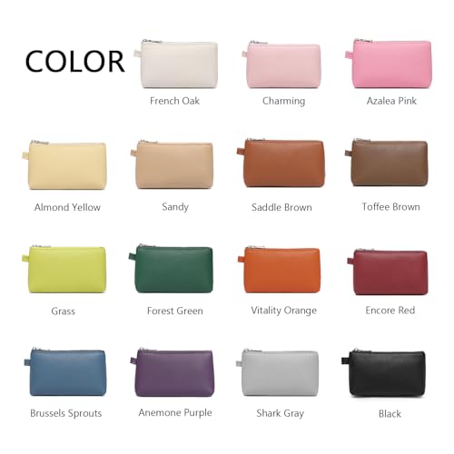 Small Makeup Bag for Purse, Leather Cosmetic (Black) - color: PU/Black