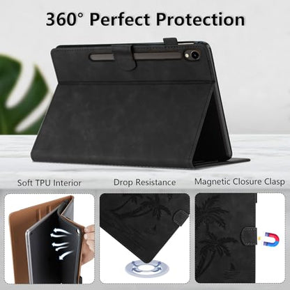 Case for Samsung Galaxy Tab S8 2022 / Tab S7 2020 11 Inch Model (X700/X706/T870/T875/T878) - Premiun PU Leather Folio Stand Protective Case with Pocket, Auto Wake/Sleep Smart Tablet Cover, Black - color: Black, size: Samsung Galaxy Tab S8/S7 11"
