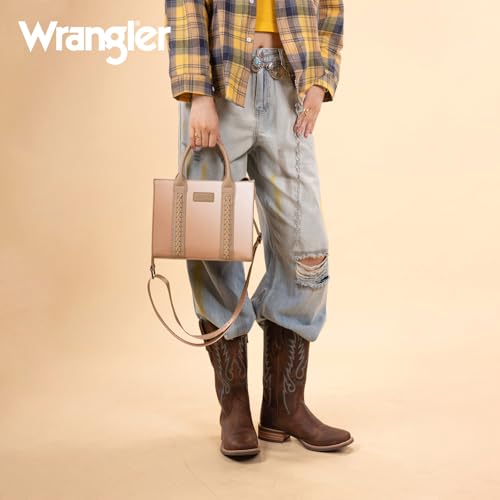 Wrangler Tote Bag for Women Designer Satchel Handbags Top-handle Purses with Strap - color: Gradient Khaki