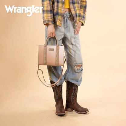 Wrangler Tote Bag for Women Designer Satchel Handbags Top-handle Purses with Strap - color: Gradient Khaki