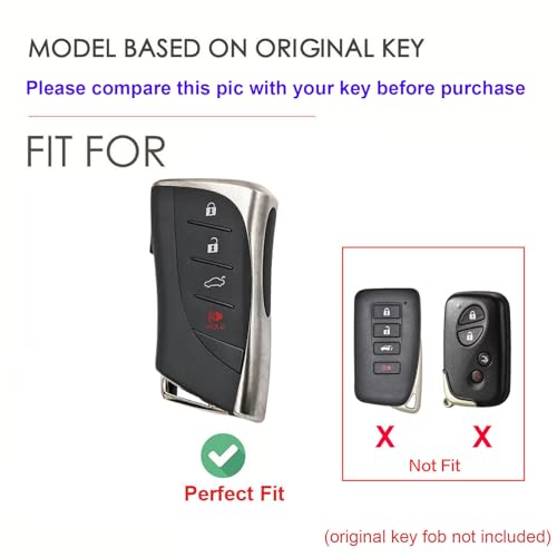 Premium Leather Key Fob Cover for Lexus GX460 - color: Blue