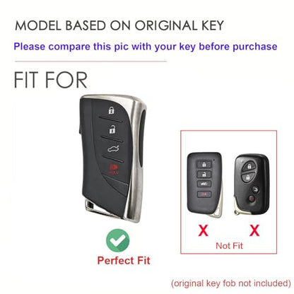 Premium Leather Key Fob Cover for Lexus GX460 - color: Blue