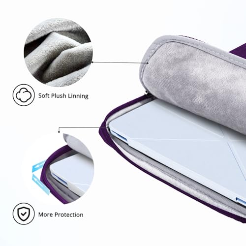Ferkurn Purple Laptop Sleeve, 14 inch, Compatible with MacBook Pro 2021, Notebook Asus, Acer Chromebook, Handmade, Zipper - color: Purple, size: 14 inch