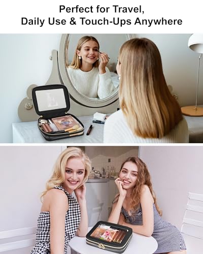 Relavel Personalized Initial Clear Makeup Bag, PU Leather Waterproof Travel Toiletry Bag with Zipper, Portable Skincare Pouch Car Organizer Bag, Idea Gifts for Women Girls, Black I - size: Medium, style: I