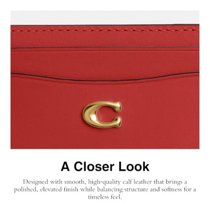 Coach Essential Card Case - color: Poppy