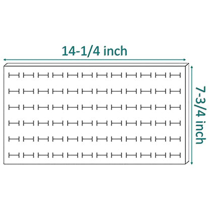 6-Pack Jewelry Display Foam Pad, Tray Insert - 72 Rings Holder Slots - Black Velvet (14x7 Full Size) by TheDisplayGuys - color: Velvet (Black), size: 72 Slots