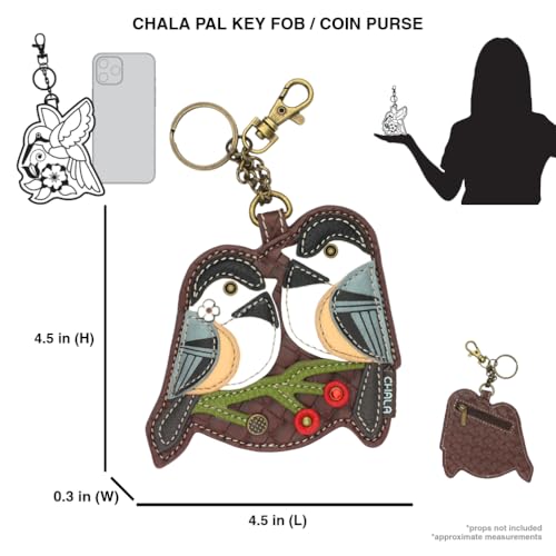 CHALA Bird Collection Women's Decorative Key Fob/Coin Purse Accessory - Chickadee - style: Chickadee