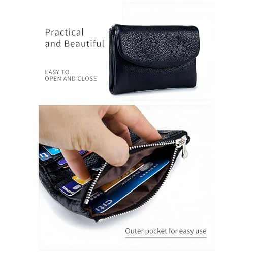 Unisex Pebble Leather Wallet, 5.3In Short Genuine Leather Coin Card Holder, Unisex Clutch Bags, Can Hold Coins, Id Cards - color: Silver