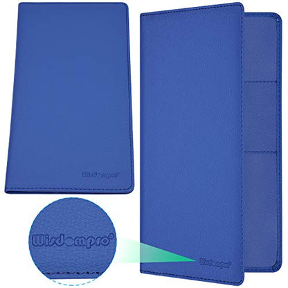 Wisdompro Car Registration and Insurance Holder, Document Card Organizer | PU Leather, Auto Glove Box Folder, Men and Women Wallet Case for Vehicle Driver License, Paperwork, Paper, ID, Receipt - color: Blue