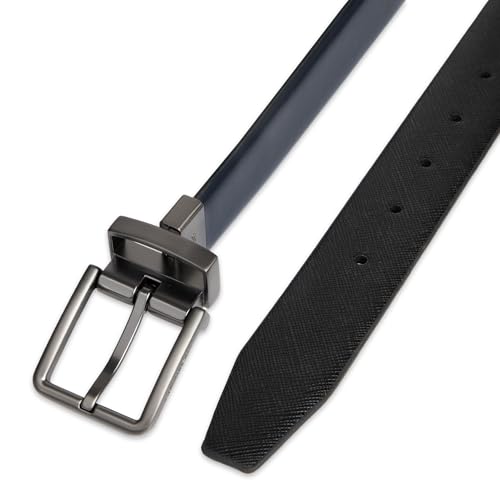 Calvin Klein Men's 2-in-1 Reversible Belt - color: Navy/Black, size: Medium (34-36)
