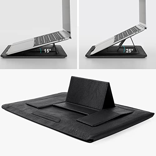 Nillkin Laptop Sleeve 13 inch (3-in-1), MacBook Sleeve with Adjustable Stand & Mouse Pad, 2 Stand Modes, 13 inch Laptop Case, MacBook Accessories, Slim for Samsung/Chromebook/HP 12-14'', Black Texture - color: Black Texture
