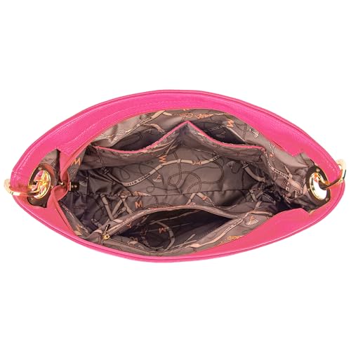 Montana West Hobo Bags for Women Top Handle Satchel Shoulder Purse Bucket Handbag - color: Special-hot Pink