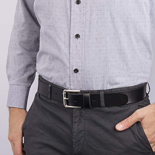 Dockers Men's Leather Casual Belt, Everyday Style (Regular and Big & Tall Sizing) - color: Black, size: 40