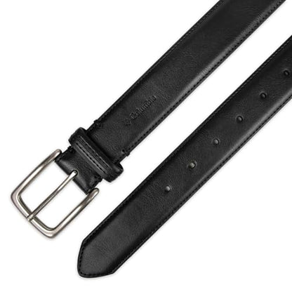 Columbia Men's Casual Everyday Leather Belt – Jeans, Chinos and Daily Wear - color: Black Trinity, size: 56