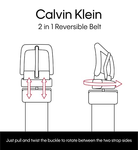 Calvin Klein Men’s Reversible Leather Belt - 2‑in‑1 Versatile Modern Style - color: Deep Black/Brown, size: X-Large (42-44)