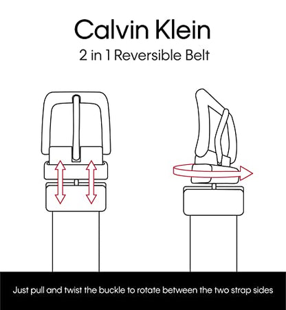 Calvin Klein Men’s Reversible Leather Belt - 2‑in‑1 Versatile Modern Style - color: Deep Black/Brown, size: X-Large (42-44)