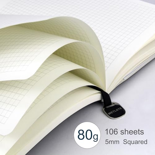 WETLOTE A5 Journal Notebook，Soft Cover - 5.6"x8.25" Line/Grid/Blank, 208 Pages, Soft Leather Journal for Home, Work & School(pink,check) - color: pink, style: check