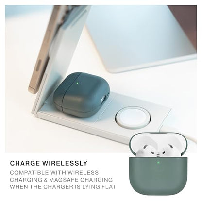 Native Union (Re) Classic Case for AirPods 4 – Premium Resistant & Recycled Materials – Durable Protection – Supports Wireless Chargers – Compatible with AirPods 4 (Slate Green) - color: Slate Green