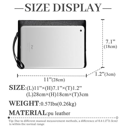 FSD.WG Mens Clutch Bag Man Purse Handbag 12 inches Large Hand Bag Big Clutch Wallet - color: A