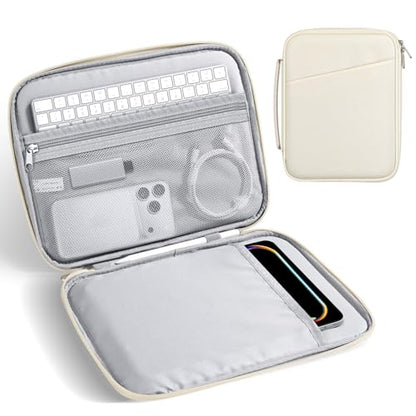 MoKo 9-11 Inch Padded Tablet Sleeve Protective Carrying Case with Handle | Fits iPad Air 11-inch M4, iPad A16, iPad Pro 11-inch M5, iPad 10th/Air 5/4th 10.9 and iPad 9/8th 10.2, Beige - color: Beige, size: 9-11 Inch
