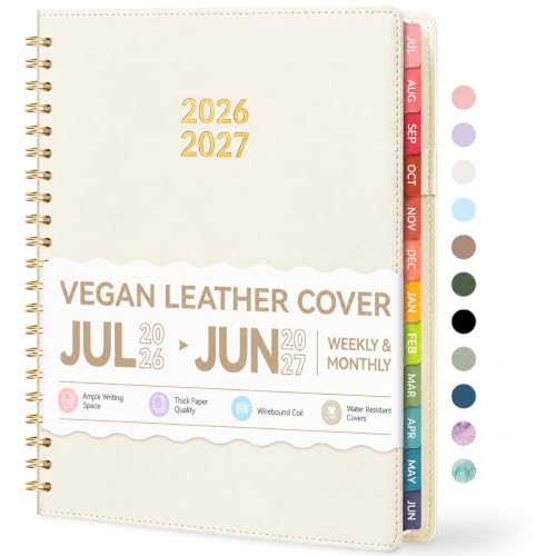 Forvencer Planner 2026-2027, Academic Planner Weekly & Monthly,Soft Cover - color: beige, size: 8.5"x11" (Jul 2026-Jun 2027)