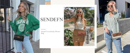 SENDEFN Small Crossbody Phone Purses for Women Vegan Leather Crossbody Bags Shoulder Handbags | Small - color: A01 Light Brown