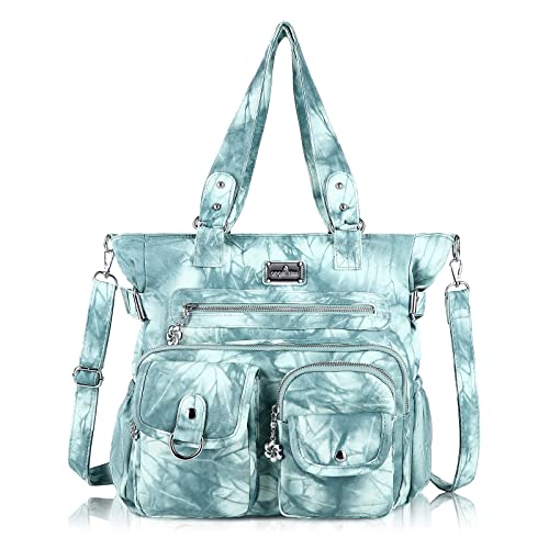 Angel Kiss Large Purses for Women Soft PU Leather Hobo Bag for Women Shoulder Bags - color: 10#blue Green