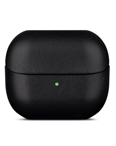 LOPIE Leather Case for Samsung Galaxy Buds 3 / Buds3 Pro/Samsung Buds 3 FE Case Cover with Lanyard - Made of Full Grain Leather - Handmade Drop Protection Hard Shell Cover - Black - color: Black, size: Top Grain Leather