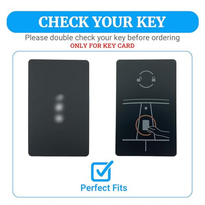 Joouheax Transparent Card Key Holder for Tesla, Soft TPU, Red | Transparent Soft Card Case Cover for Model Y/3/S/X Cybertruck Accessories - color: Red
