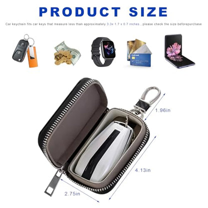 Faraday Bag for Car Keys, Carbon Fiber Car Rfid Signal Blocking Bags Key Protector Tool Anti-theft Fob Case for Storage, Faraday Key Fob Holder Protector Portable Signal Blocker with Zipper