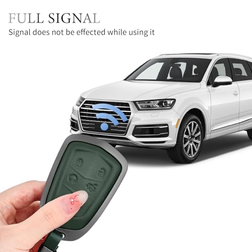 Key Fob Cover Compatible with Cadillac CTS XTS ATS STS XT4 XT5 CT6 SRX - color: Green