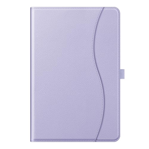 Fintie Multi-Angle Viewing Case for Samsung Galaxy Tab A11+/ A9+ 11 Inch | Front Card Pocket, Vegan Leather Exterior, Scratch-Free Microfiber, Auto Wake/Sleep, for Business Travel, Lilac Purple - color: Lilac Purple