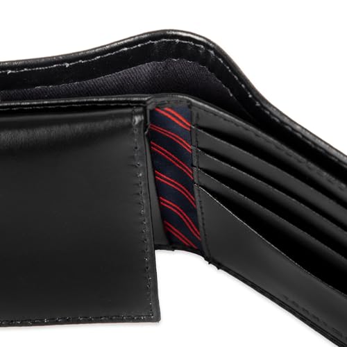 Tommy Hilfiger Men's Leather Orson RFID Bifold Wallet with Removable Passcase - color: Casual Black Ranger