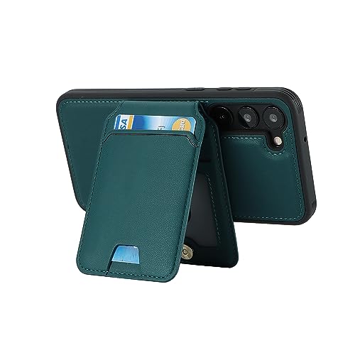 iCoverCase Wallet Case for Samsung Galaxy S23 Plus Compatible with MagSafe, Magnetic Detachable Card Slots Holder PU Leather Kickstand Wireless Charging Case (Blackish Green) - color: Blackish Green, size: Samsung Galaxy S23 Plus