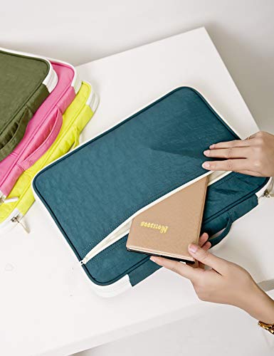 Document A4 Bag Case Waterproof Organizer Portfolio Office Travel Zipper Multi-Function Pouch - color: 01-purple