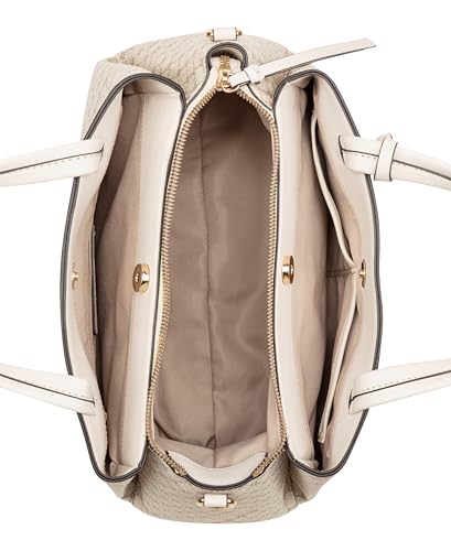 Nine West Women's Luela Satchel - color: Mushroom Logo Milk