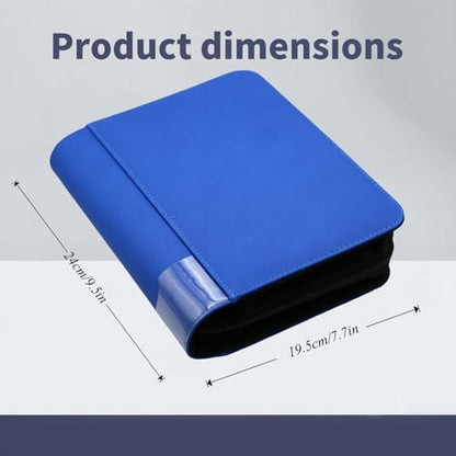 82 Pocket 5x7 Greeting Card organizer Album,Christmas Card book | binder for Storage protect birthday,postcard,wedding,xmas holiday card holder &display grad card keepsake gift box - color: Blue