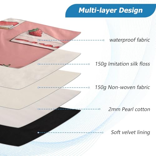 Strawberry Cakes Pattern Prints Laptop Sleeve Case Durable, Computer Carrying Bag Waterproof,Protective Laptop Cover Briefcase Bags Compatible with Notebook Tablet Computer 13-14 Inch - color: strawberry cakes pattern prints