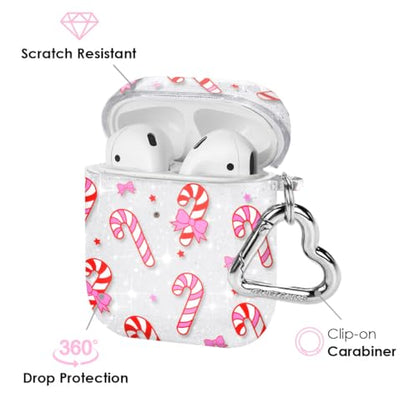 Velvet Caviar Compatible with AirPods Case 2nd and 1st Generation - Cute Protective Hard Cover for Women - Christmas Peppermint Princess - color: Peppermint Princess