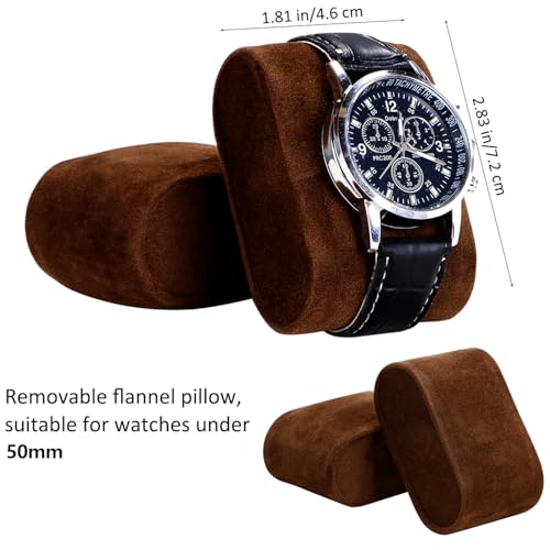 BEWISHOME Watch Cases for Men, 12-Slot Watch Box with Large Glass Lid | 2-Layer Watch Case Organizer with Removable Pillows, Watch Box for Men, Watch Storage, Watch Holder Espresso Lining SSH12Z