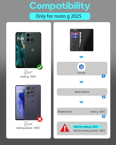 Moto G 5G 2025/Moto G 5G 2026/Play 2026 Wallet Case with [RFID Blocking],Card Holder,Kickstand Magnetic,Leather Flip Case for Moto G 5G 2025 6.7 inch (Coffee) - color: Coffee, size: Moto G 5G 2025/2026 6.7"